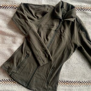 lululemon define jacket in olive green